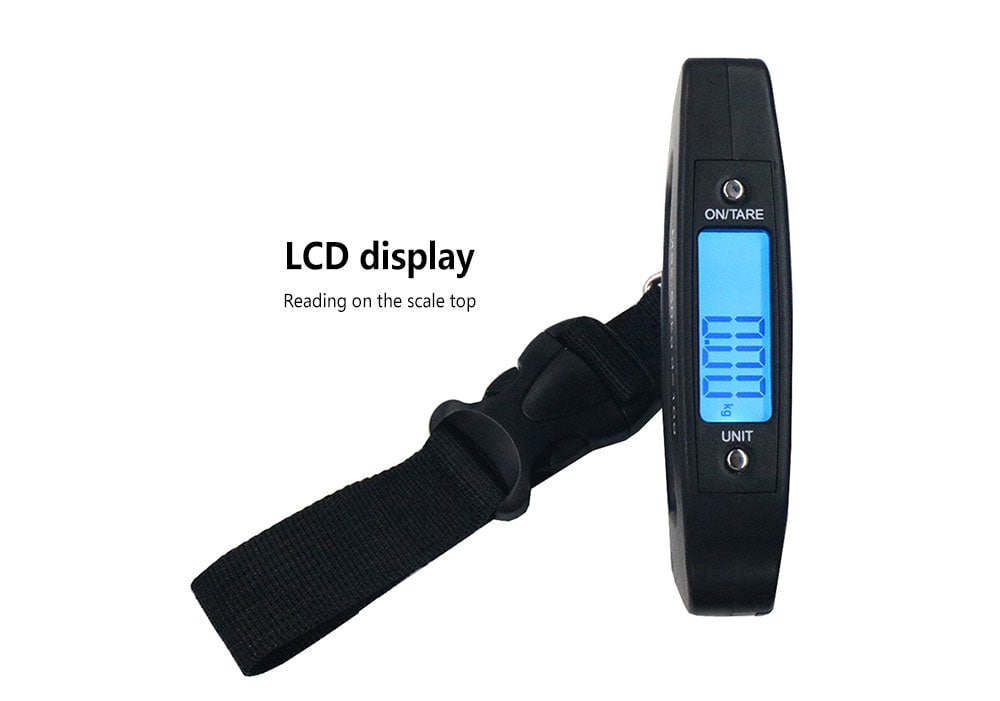 WH - A09 Portable Electronic Digital Scale 50kg / 10g- Black Hook WH - A09 Portable Electronic Digital Scale 50kg / 10g- Black Hook