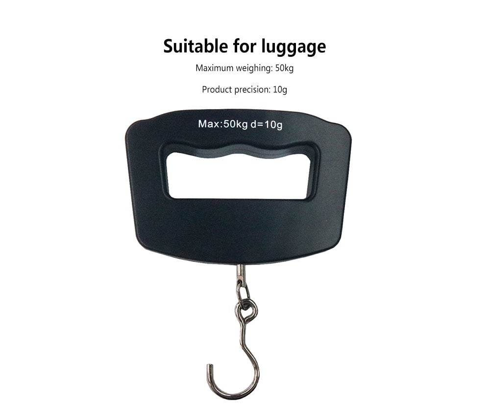 WH - A09 Portable Electronic Digital Scale 50kg / 10g- Black Hook WH - A09 Portable Electronic Digital Scale 50kg / 10g- Black Hook