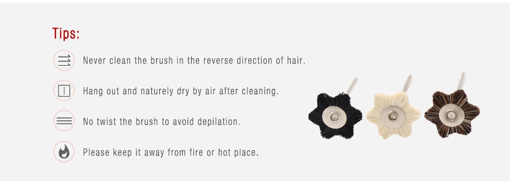 Professional Straight-shank Star Type Polishing Brush 1PC- Black Professional Straight-shank Star Type Polishing Brush 1PC- Black