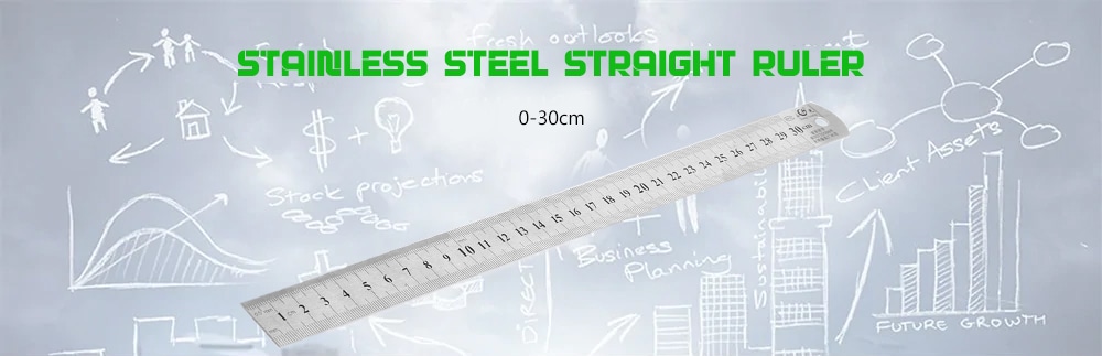Stainless Steel Straight Ruler 30CM Staionary Home Handtool for Drawing Charting Painting- Silver 15CM Stainless Steel Straight Ruler 30CM Staionary Home Handtool for Drawing Charting Painting- Silver 15CM