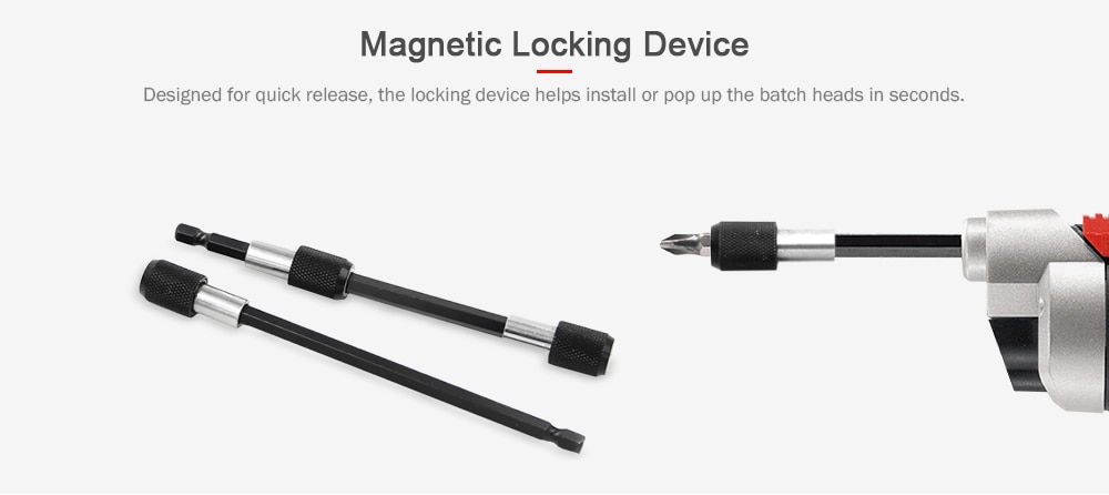 Magnetic Extension Chuck Adapter Quick Release Screwdriver Drill Bit Holder 3PCS- Black Magnetic Extension Chuck Adapter Quick Release Screwdriver Drill Bit Holder 3PCS- Black