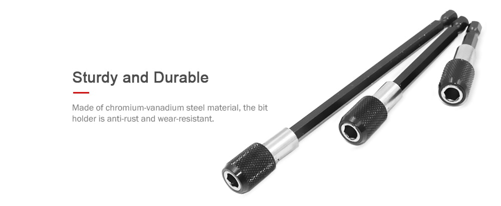 Magnetic Extension Chuck Adapter Quick Release Screwdriver Drill Bit Holder 3PCS- Black Magnetic Extension Chuck Adapter Quick Release Screwdriver Drill Bit Holder 3PCS- Black