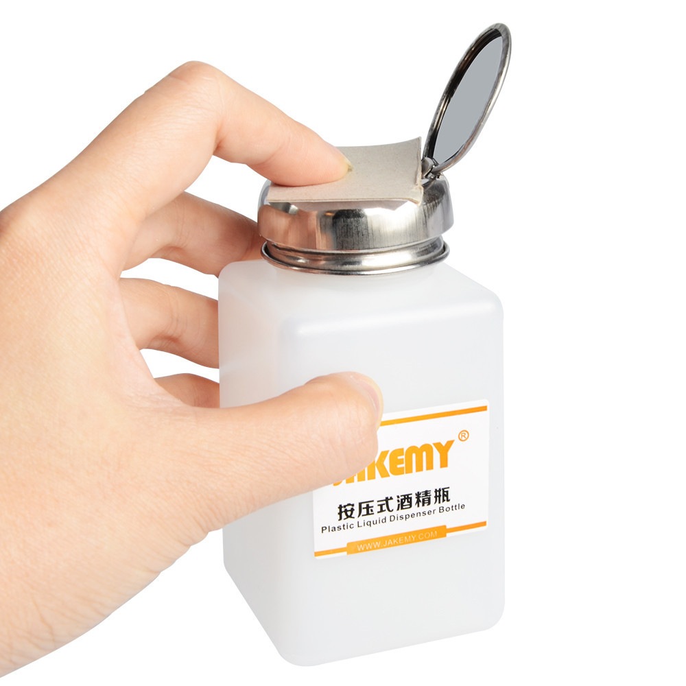 Pump Dispenser Alcohol Polish Makeup Cleanser Liquid Remover- White Pump Dispenser Alcohol Polish Makeup Cleanser Liquid Remover- White