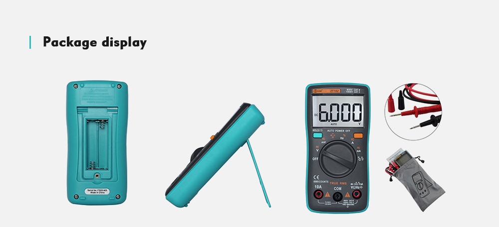 ZT102 Big Screen Digital Multimeter- Green ZT102 Big Screen Digital Multimeter- Green