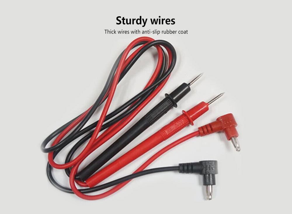 Precise Universal Pair of Multimeter Lead Probe Test Pen Cable with Copper Needle - Black and red Precise Universal Pair of Multimeter Lead Probe Test Pen Cable with Copper Needle - Black and red