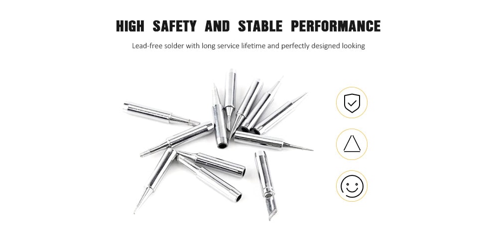 Soldering Iron Tip Lead Free Welding Head 12pcs- Silver Soldering Iron Tip Lead Free Welding Head 12pcs- Silver