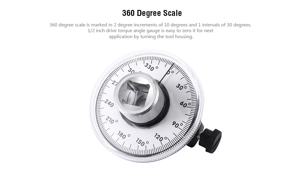 Torque Angular Gauge with Wrench Car Auto Meter Tool - Silver Torque Angular Gauge with Wrench Car Auto Meter Tool - Silver
