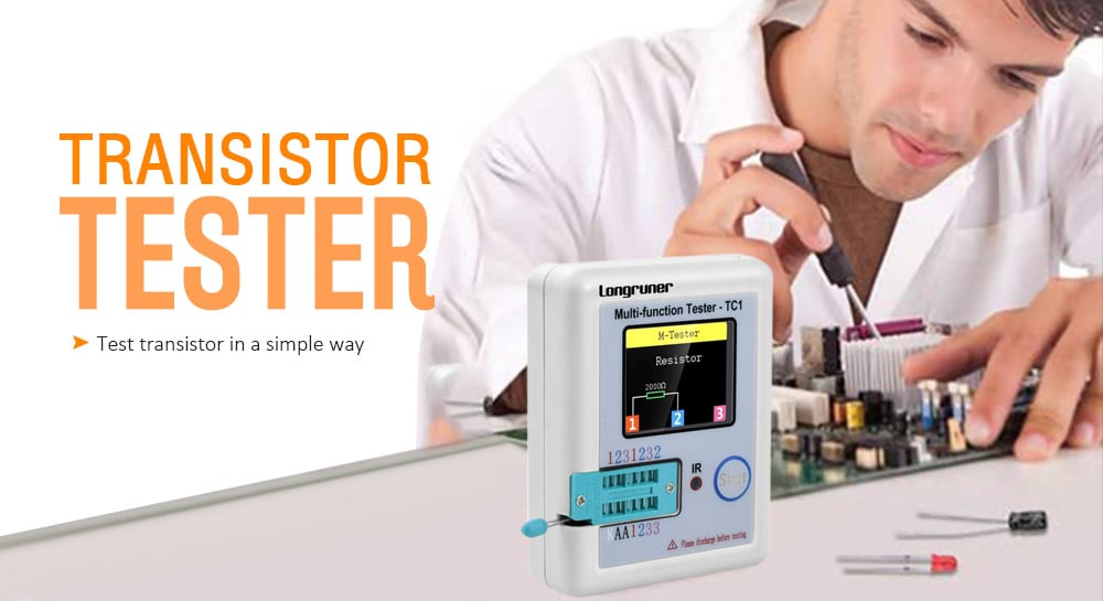 TFT Backlight Transistor Tester for Diode / Triode / Capacitor / Resistor / Transistor / LCR / ESR / NPN / PNP / MOSFET- Milk White TFT Backlight Transistor Tester for Diode / Triode / Capacitor / Resistor / Transistor / LCR / ESR / NPN / PNP / MOSFET- Milk White