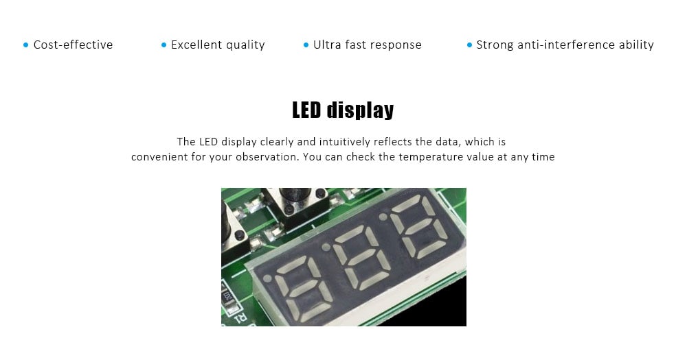 W1209 High Precision Digital Display Thermostat- Clover Green W1209 High Precision Digital Display Thermostat- Clover Green