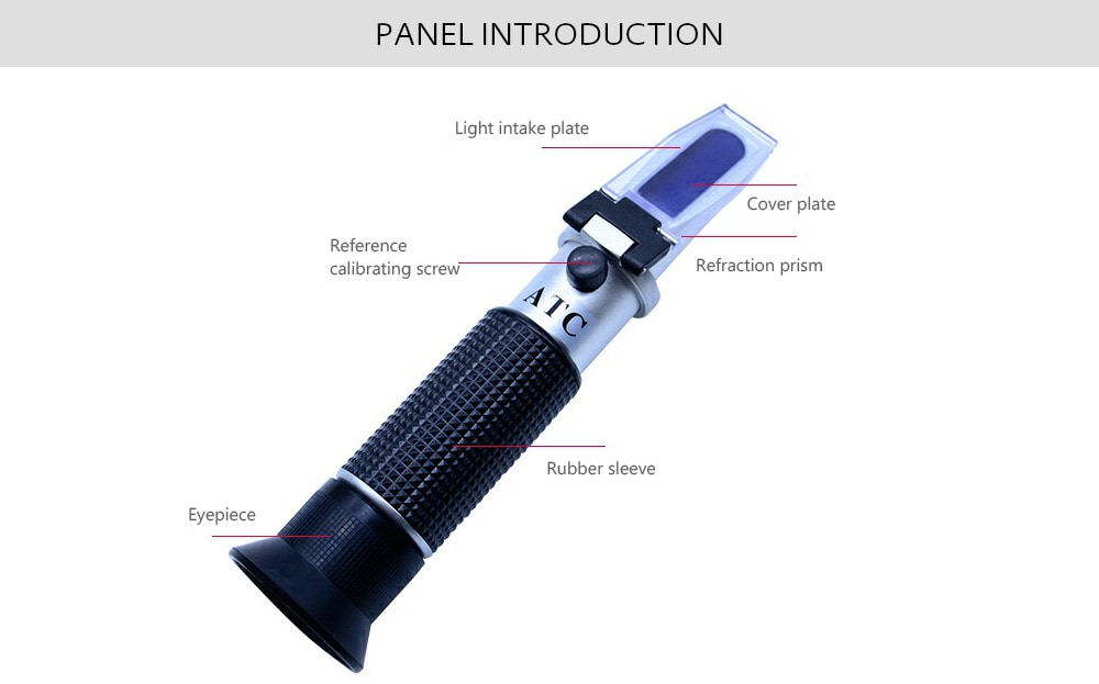 RZ113 Handheld Brix Refractometer Sugar Density Measurement Saccharimeter Precision Instruments- Colormix RZ113 Handheld Brix Refractometer Sugar Density Measurement Saccharimeter Precision Instruments- Colormix