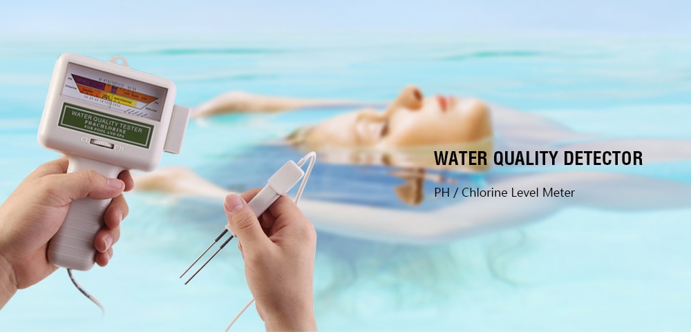 Water Quality Tester PH / Chlorine Detector for Pool / SPA- White Water Quality Tester PH / Chlorine Detector for Pool / SPA- White