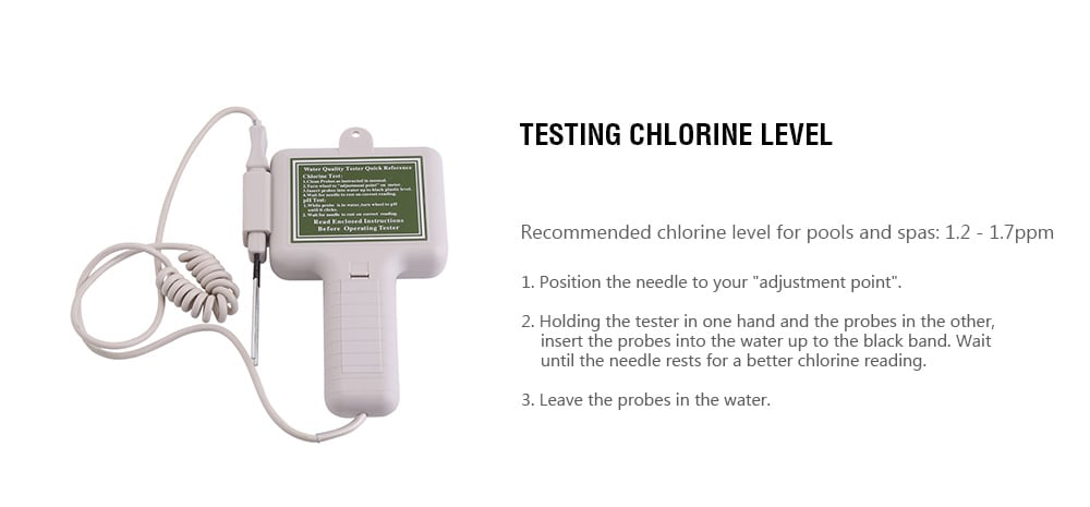 Water Quality Tester PH / Chlorine Detector for Pool / SPA- White Water Quality Tester PH / Chlorine Detector for Pool / SPA- White