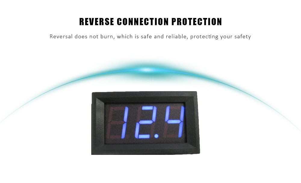 Two-wire 0.56 inch LED Digital Voltmeter DC4.5V - 30.0V Reverse Connection Protection- Red Two-wire 0.56 inch LED Digital Voltmeter DC4.5V - 30.0V Reverse Connection Protection- Red