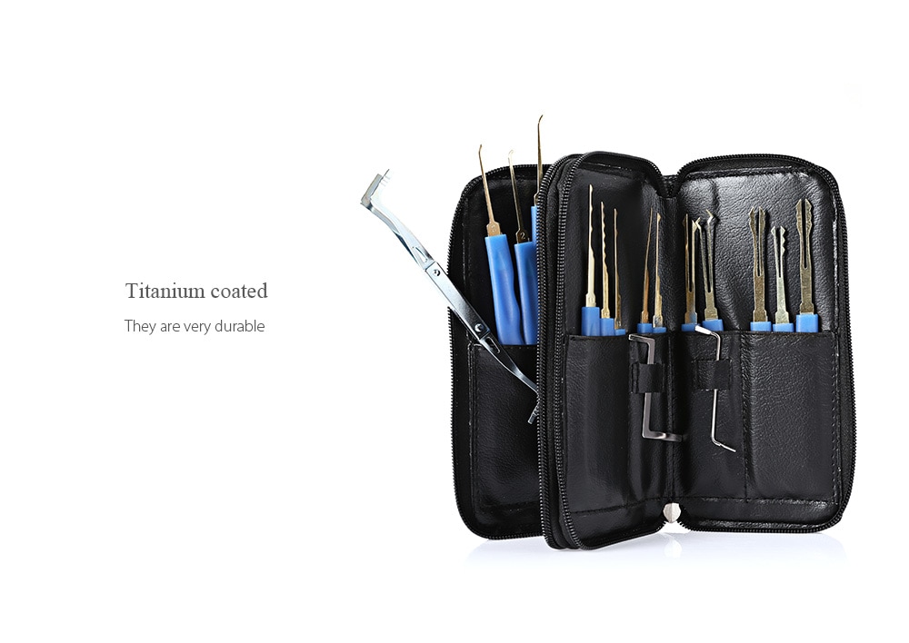 24 in 1 Manganese Steel Lock Pick Set- Blue 24 in 1 Manganese Steel Lock Pick Set- Blue