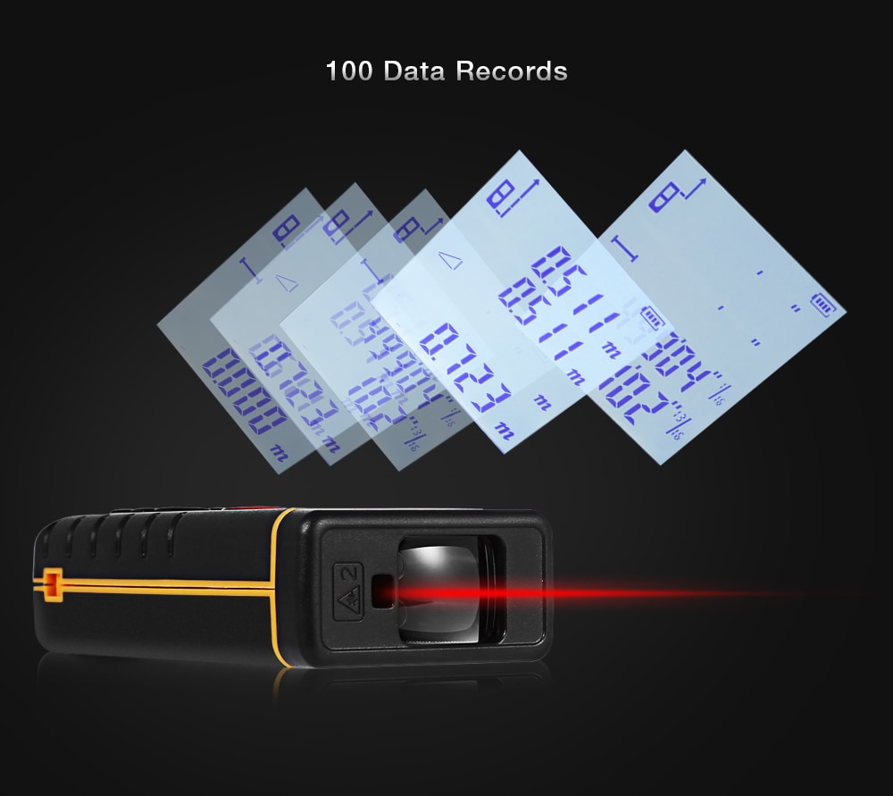 RZ A100 Portable Laser Distance Meter 0.05 to 100m with Bubble Level High Accuracy Measurement- Yellow and Black RZ A100 Portable Laser Distance Meter 0.05 to 100m with Bubble Level High Accuracy Measurement- Yellow and Black