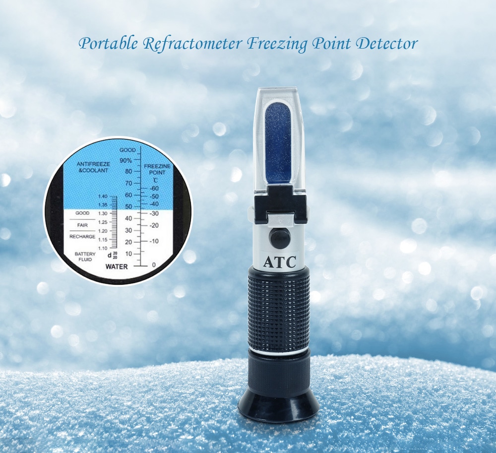 RHA - 503ATC Portable Refractometer Freezing Point Detector Electrolyte Hydrometer- Black RHA - 503ATC Portable Refractometer Freezing Point Detector Electrolyte Hydrometer- Black