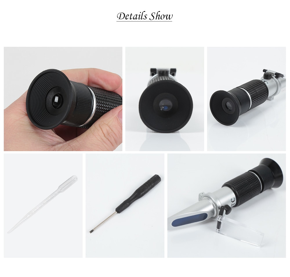 RHA - 503ATC Portable Refractometer Freezing Point Detector Electrolyte Hydrometer- Black RHA - 503ATC Portable Refractometer Freezing Point Detector Electrolyte Hydrometer- Black