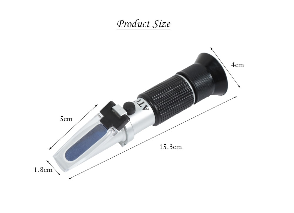 RHA - 503ATC Portable Refractometer Freezing Point Detector Electrolyte Hydrometer- Black RHA - 503ATC Portable Refractometer Freezing Point Detector Electrolyte Hydrometer- Black
