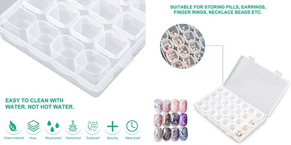Transparent Plastic Grid Box Storage Organizer - Transparent Transparent Plastic Grid Box Storage Organizer - Transparent
