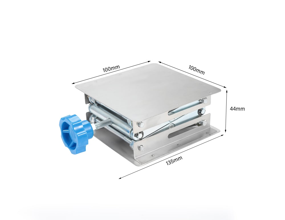 Stainless Steel Lifting Platform Stand Rack Scissor Lab Jack- Silver Stainless Steel Lifting Platform Stand Rack Scissor Lab Jack- Silver