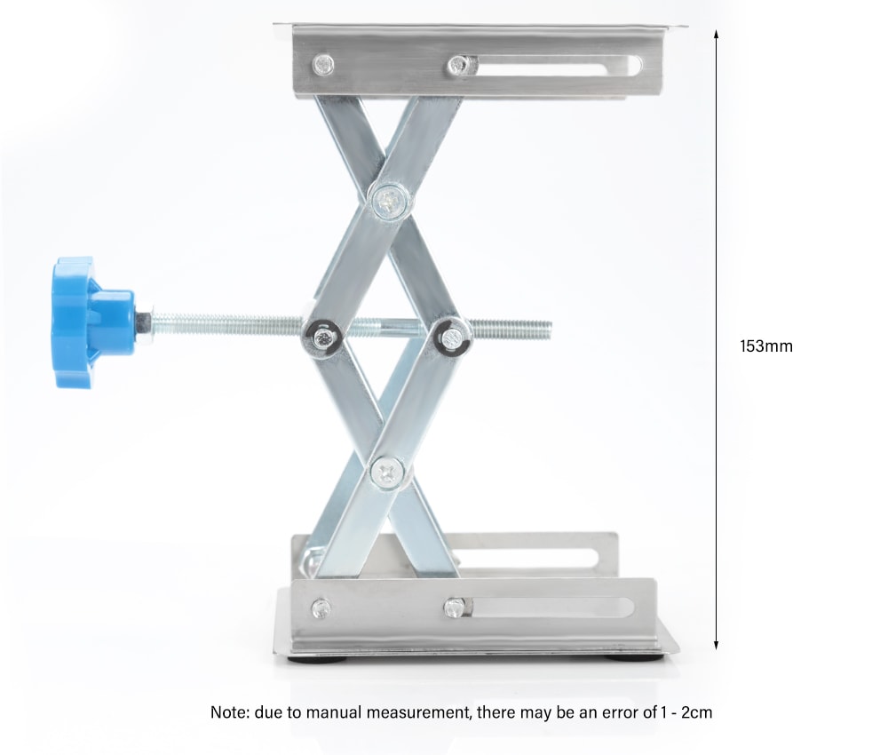 Stainless Steel Lifting Platform Stand Rack Scissor Lab Jack- Silver Stainless Steel Lifting Platform Stand Rack Scissor Lab Jack- Silver