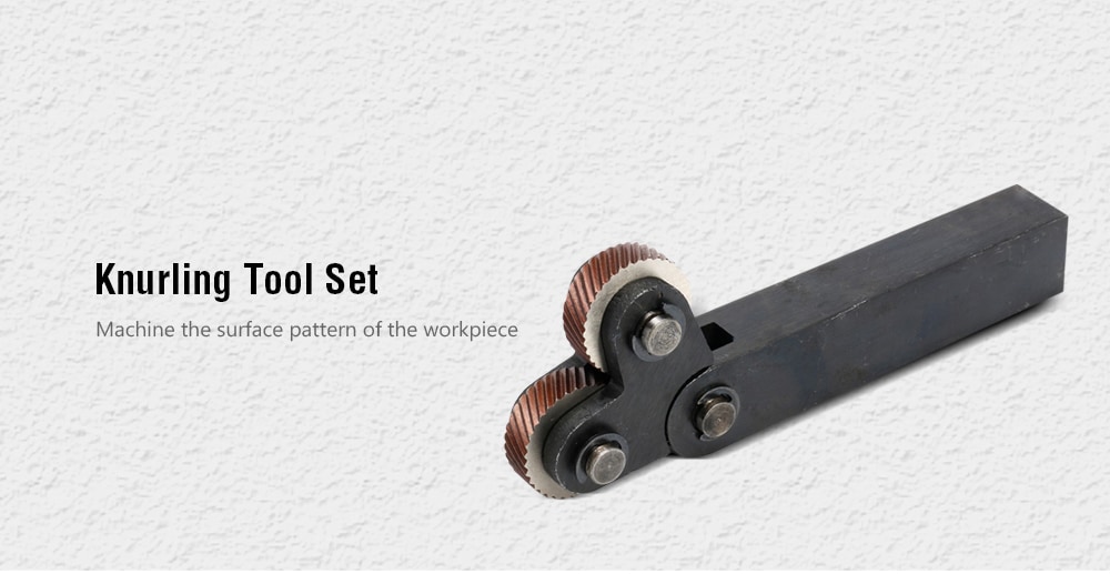 Rotating Head Knurling Tool Pitch Diagonal Coarse Linear Dual Wheels 7PCS- Gunmetal Rotating Head Knurling Tool Pitch Diagonal Coarse Linear Dual Wheels 7PCS- Gunmetal