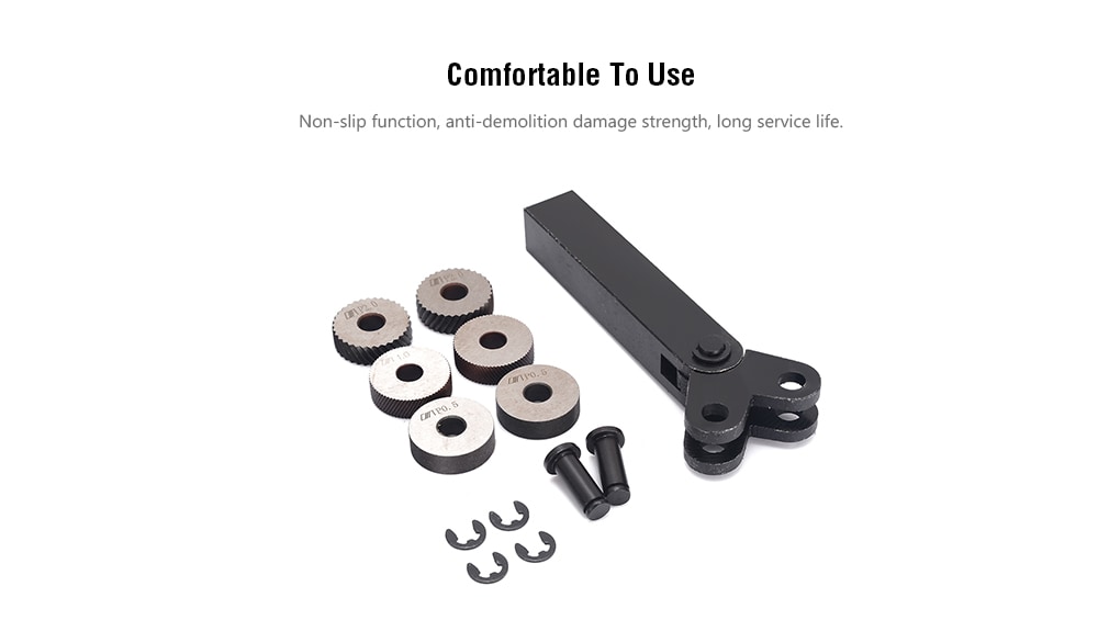 Rotating Head Knurling Tool Pitch Diagonal Coarse Linear Dual Wheels 7PCS- Gunmetal Rotating Head Knurling Tool Pitch Diagonal Coarse Linear Dual Wheels 7PCS- Gunmetal