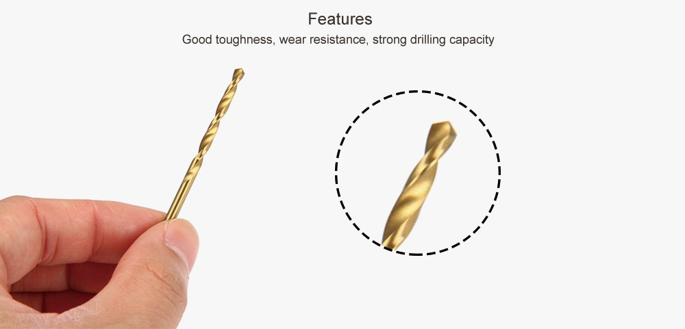 High Speed Steel Ti-coated Straight Shank Twist Drill Bit Set for PCB Drilling - 50PCS- Brown High Speed Steel Ti-coated Straight Shank Twist Drill Bit Set for PCB Drilling - 50PCS- Brown