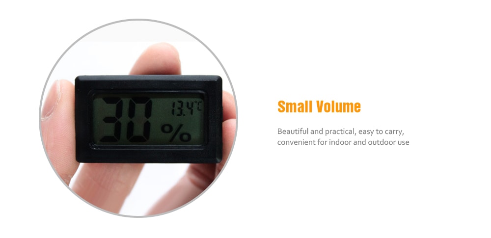 Outdoor Pet Reptile Wireless Thermometer Temperature Humidity Meter- Black Outdoor Pet Reptile Wireless Thermometer Temperature Humidity Meter- Black