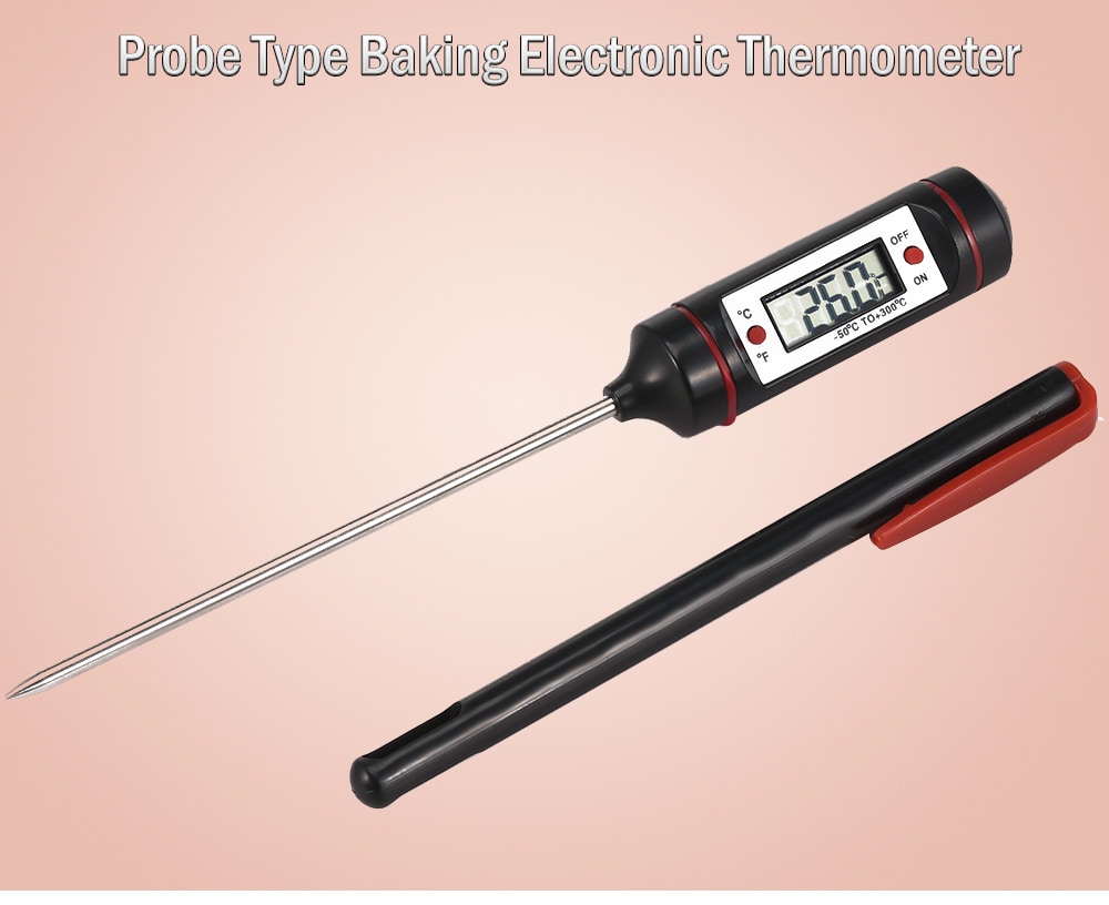 Probe Type Baking Electronic Thermometer- Black Probe Type Baking Electronic Thermometer- Black