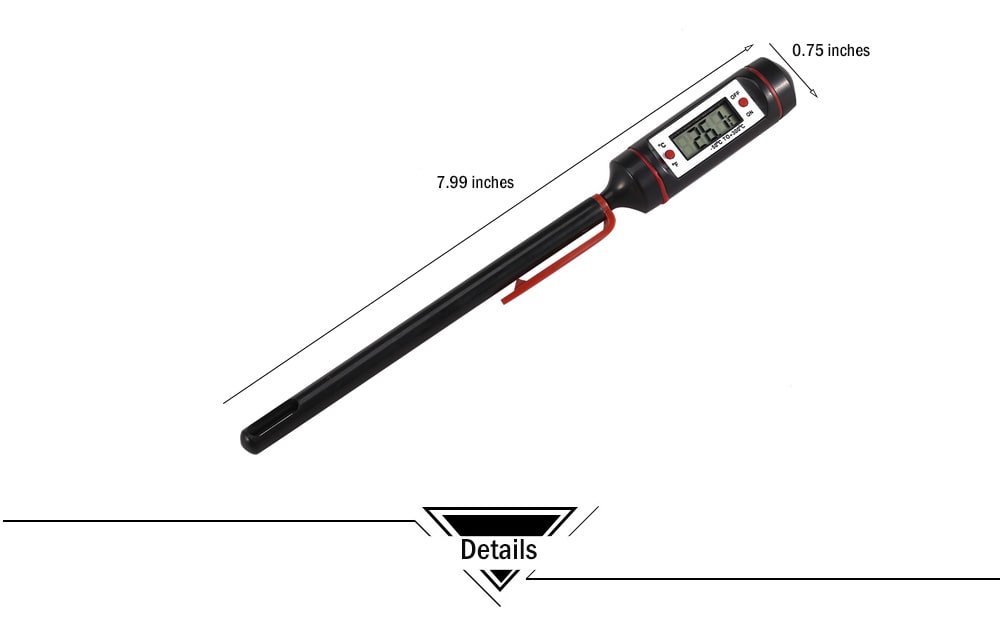 Probe Type Baking Electronic Thermometer- Black Probe Type Baking Electronic Thermometer- Black