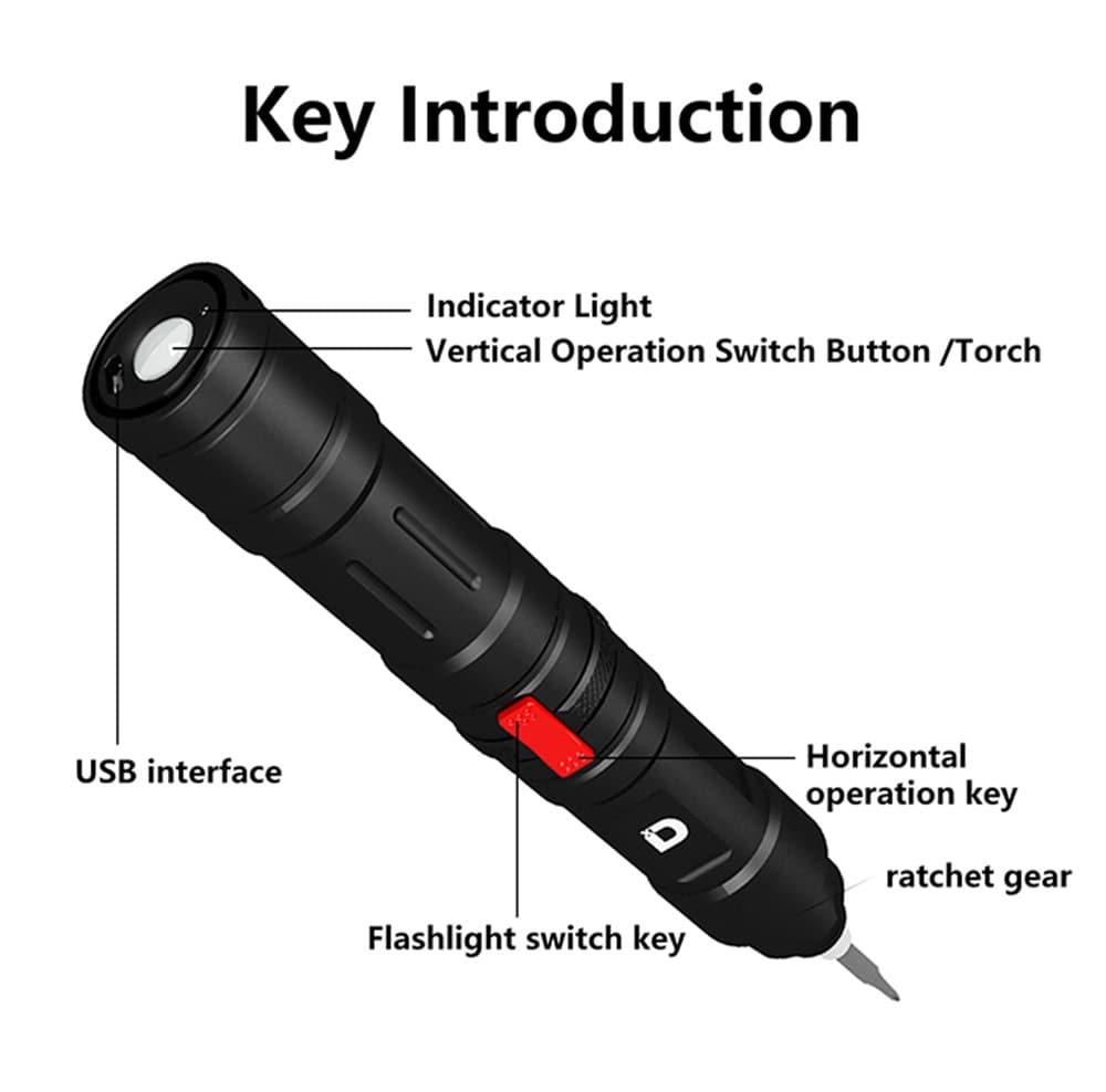 Xiaodong X2 Mini Intelligent Electric Screwdriver - Black 5W Xiaodong X2 Mini Intelligent Electric Screwdriver - Black 5W