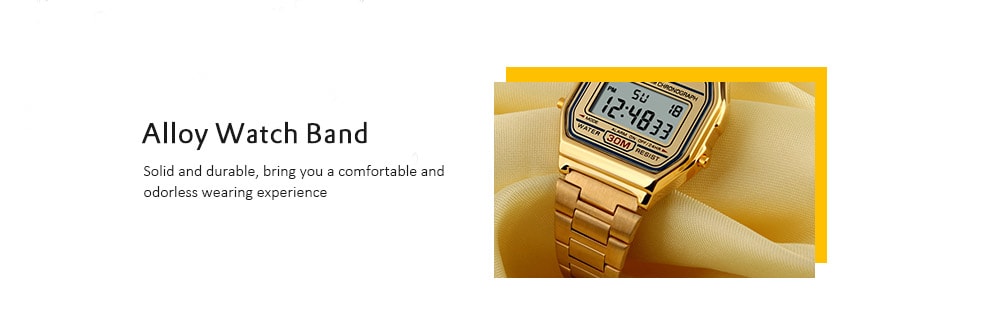 SKMEI Men Fashion Casual Watch LED Digital Watches- Gold SKMEI Men Fashion Casual Watch LED Digital Watches- Gold
