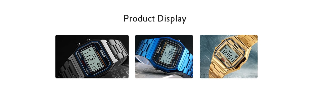 SKMEI Men Fashion Casual Watch LED Digital Watches- Gold SKMEI Men Fashion Casual Watch LED Digital Watches- Gold
