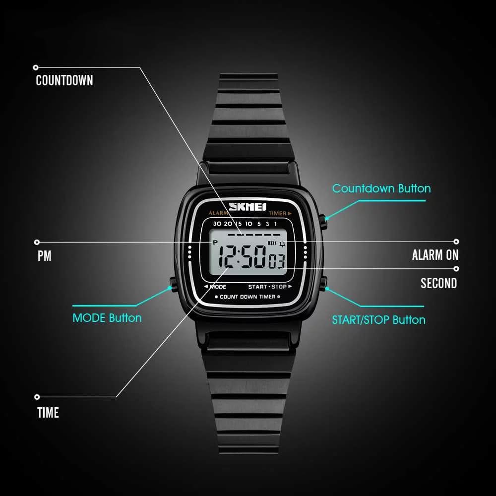 SKMEI Men Fashion Casual Watch LED Digital Watches- Gold SKMEI Men Fashion Casual Watch LED Digital Watches- Gold