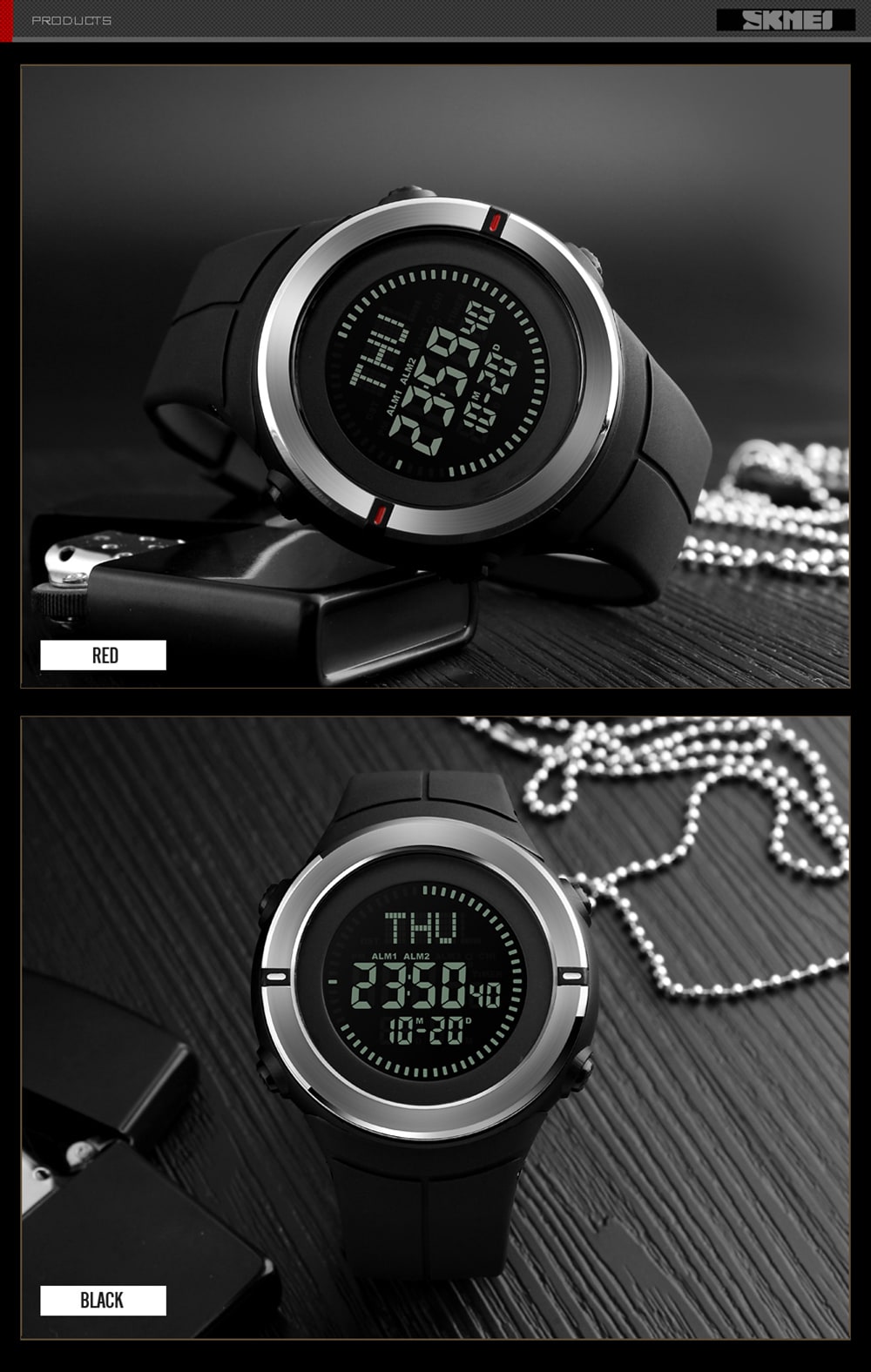 SKMEI Fashion Sports Men Compass Outdoor Countdown Alarm Digital Watches- Multi-A SKMEI Fashion Sports Men Compass Outdoor Countdown Alarm Digital Watches- Multi-A