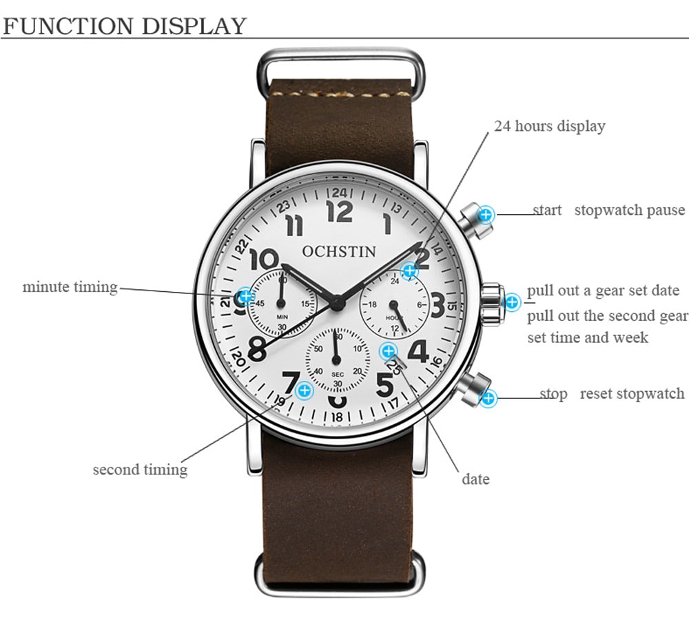 OCHSTIN 6081A Fashion Business Men's Watch with Box- Brown OCHSTIN 6081A Fashion Business Men's Watch with Box- Brown
