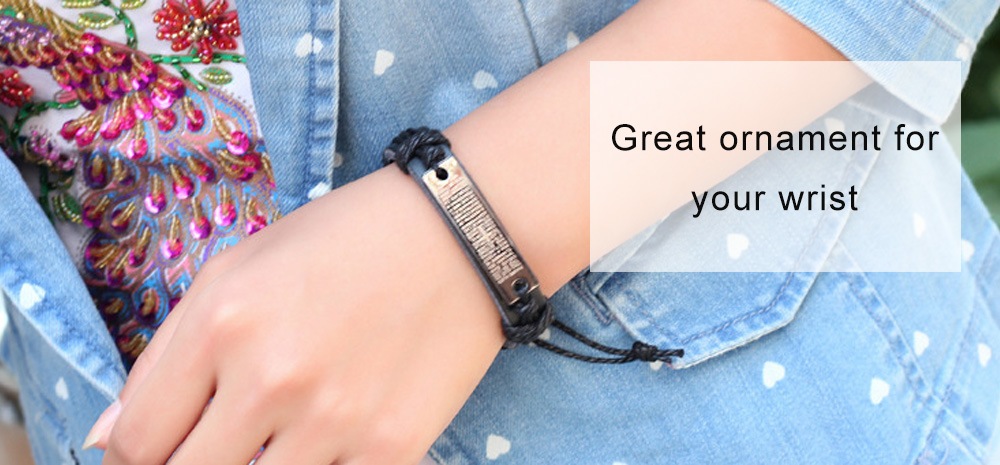 Punk Cross Scripture Bracelet - Black Punk Cross Scripture Bracelet - Black