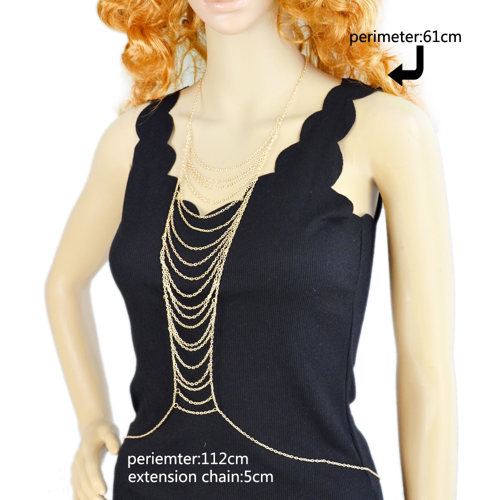 Sex Gold Color Body Chain- Gold Sex Gold Color Body Chain- Gold