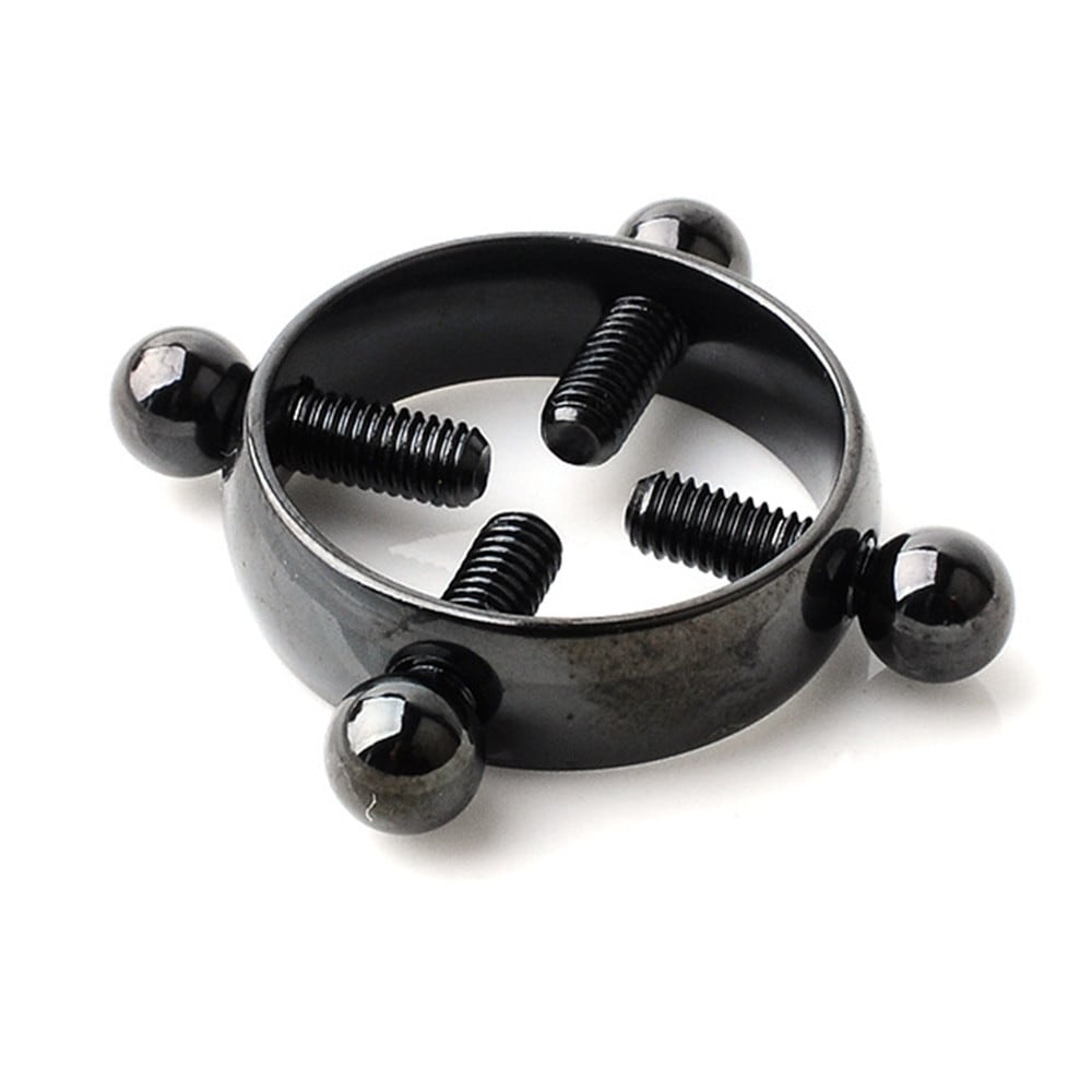 Stainless Steel Anti-Allergy Adjustable Breast Ring- Black Stainless Steel Anti-Allergy Adjustable Breast Ring- Black