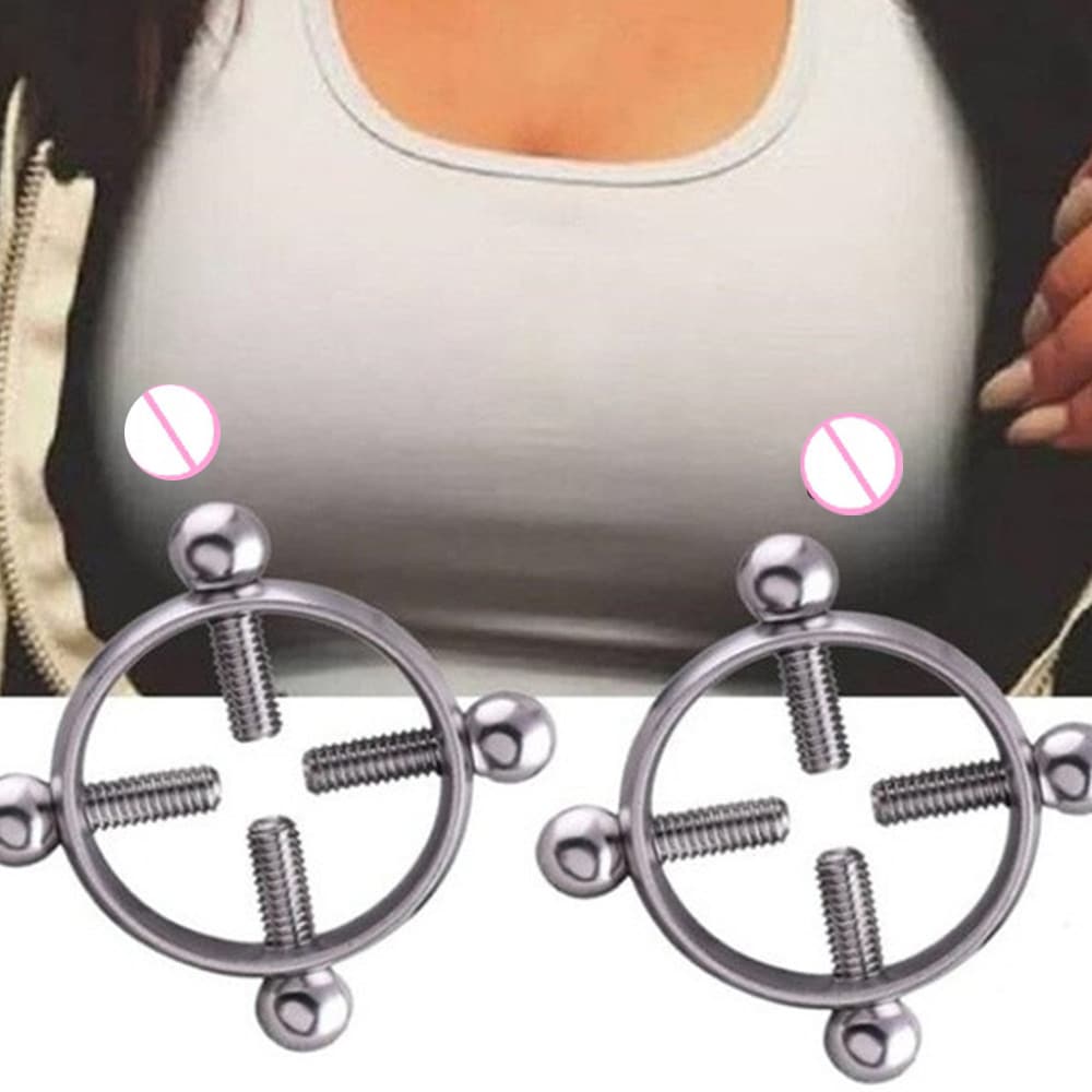 Stainless Steel Anti-Allergy Adjustable Breast Ring- Black Stainless Steel Anti-Allergy Adjustable Breast Ring- Black