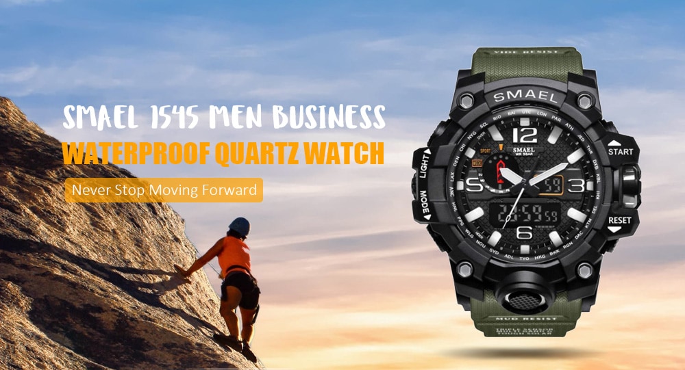 SMAEL 1545 Men Business Waterproof Leisure Quartz Watch- Multi-A black silvery SMAEL 1545 Men Business Waterproof Leisure Quartz Watch- Multi-A black silvery