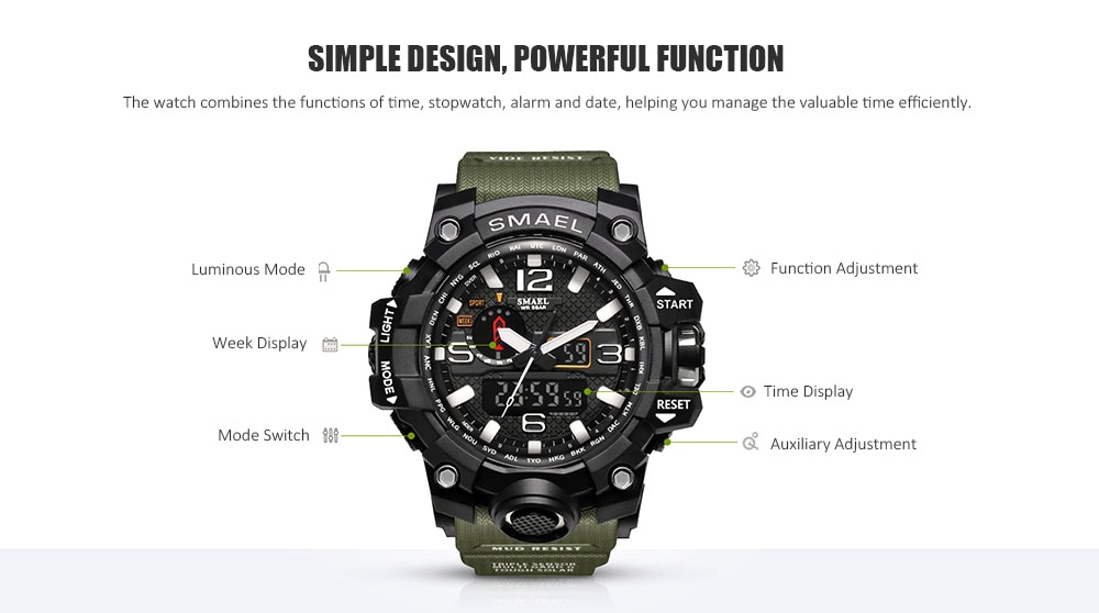 SMAEL 1545 Men Business Waterproof Leisure Quartz Watch- Multi-A black silvery SMAEL 1545 Men Business Waterproof Leisure Quartz Watch- Multi-A black silvery