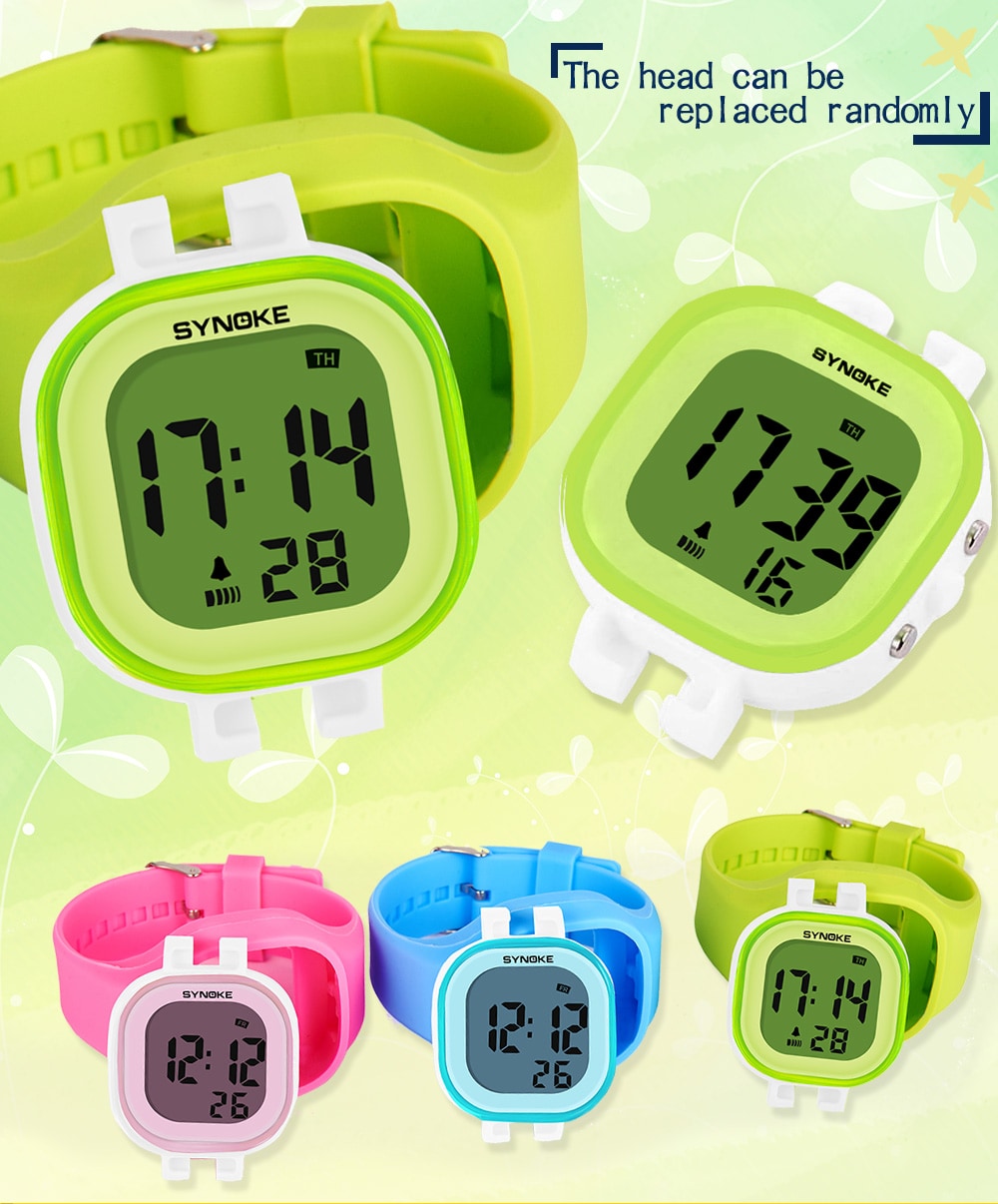 SYNOKE 66896 Waterproof Silicone Band Couple Electronic Watch- Pink SYNOKE 66896 Waterproof Silicone Band Couple Electronic Watch- Pink