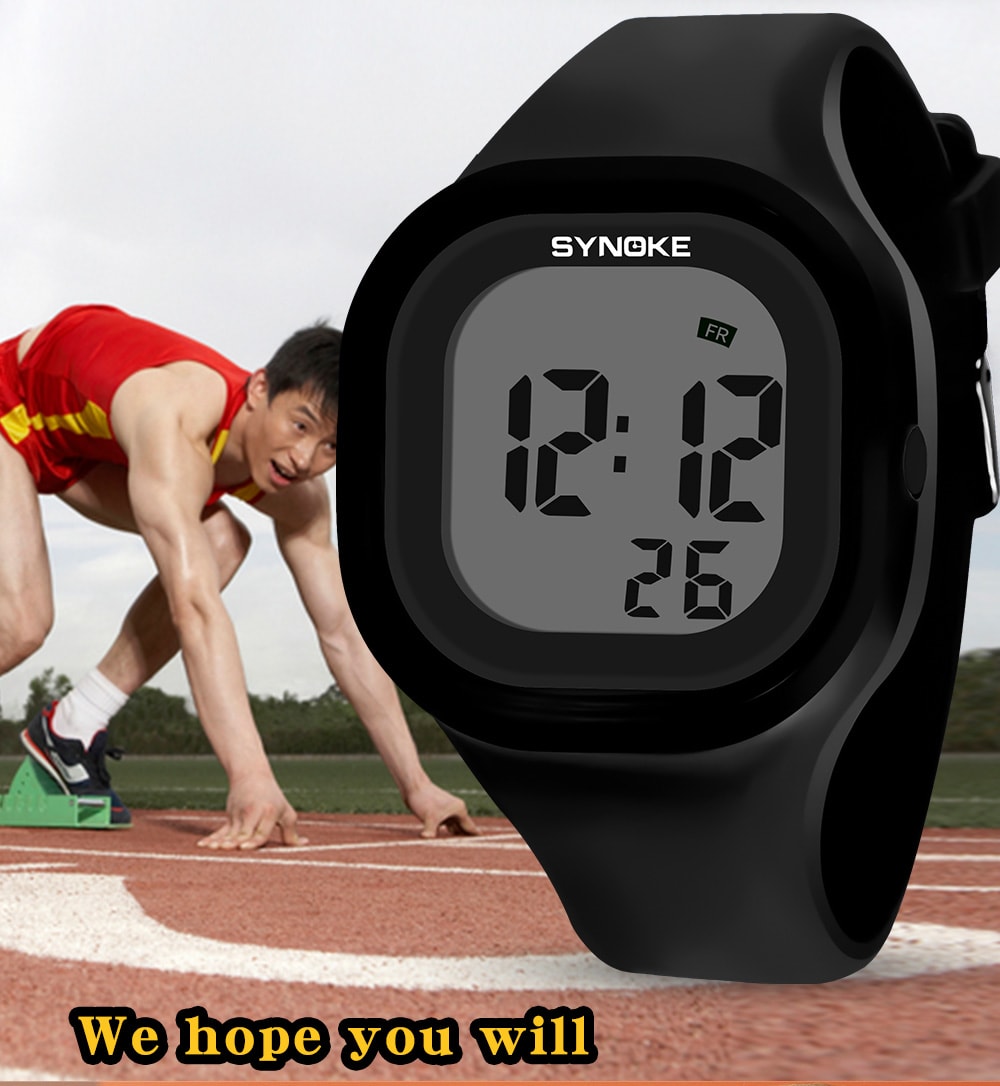 SYNOKE 66896 Waterproof Silicone Band Couple Electronic Watch- Pink SYNOKE 66896 Waterproof Silicone Band Couple Electronic Watch- Pink