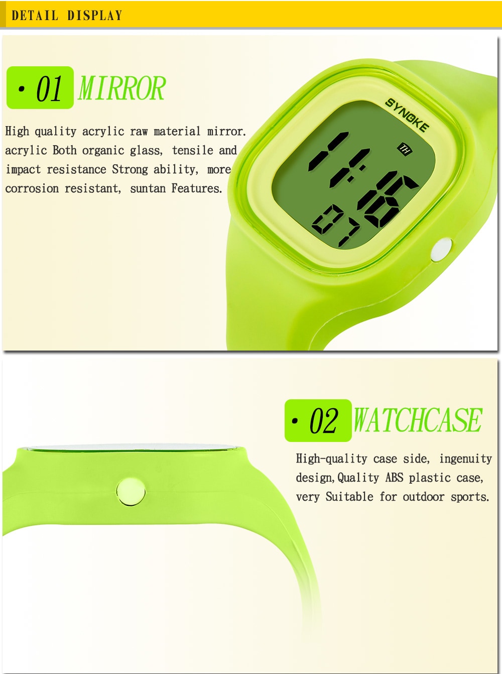 SYNOKE 66896 Waterproof Silicone Band Couple Electronic Watch- Pink SYNOKE 66896 Waterproof Silicone Band Couple Electronic Watch- Pink