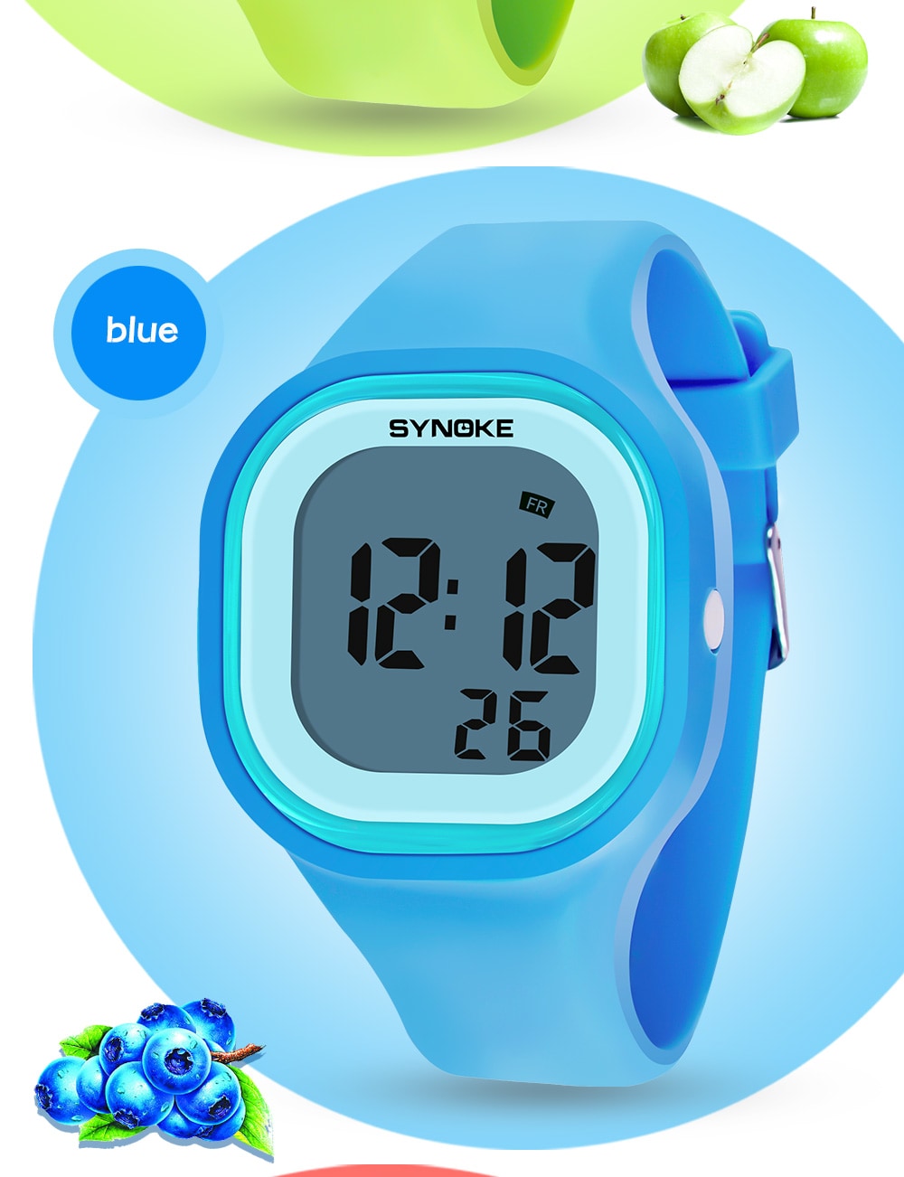 SYNOKE 66896 Waterproof Silicone Band Couple Electronic Watch- Pink SYNOKE 66896 Waterproof Silicone Band Couple Electronic Watch- Pink