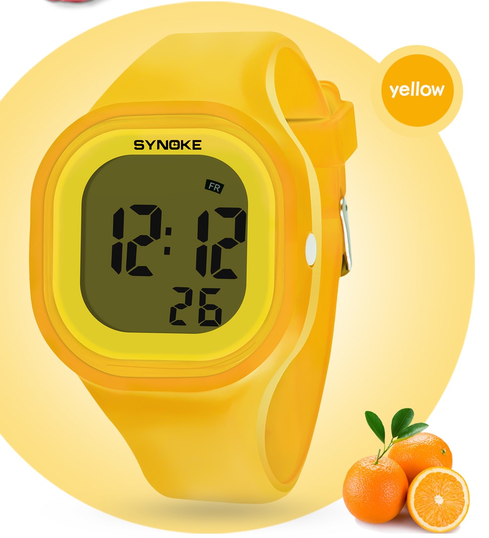 SYNOKE 66896 Waterproof Silicone Band Couple Electronic Watch- Pink SYNOKE 66896 Waterproof Silicone Band Couple Electronic Watch- Pink