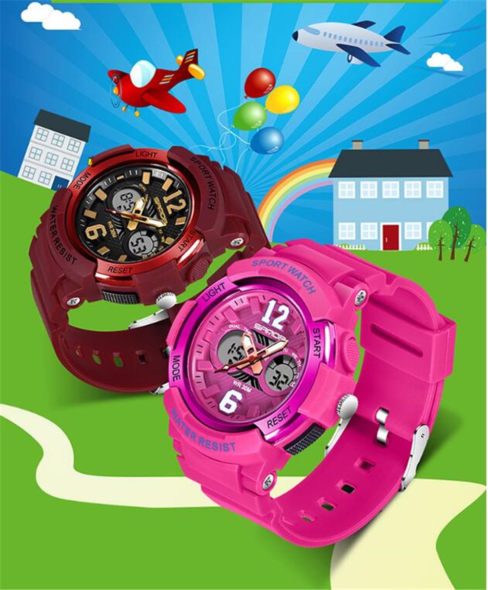 SANDA Multi-Function Children Cartoon Noctilucent Waterproof Digital Watches- Multi-G SANDA Multi-Function Children Cartoon Noctilucent Waterproof Digital Watches- Multi-G
