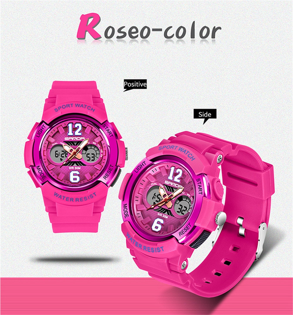 SANDA Multi-Function Children Cartoon Noctilucent Waterproof Digital Watches- Multi-G SANDA Multi-Function Children Cartoon Noctilucent Waterproof Digital Watches- Multi-G